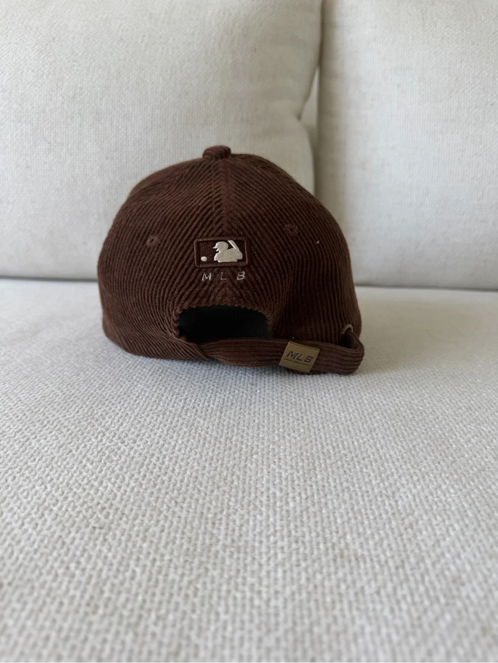 MLB New York Yankees Brown Corduroy Cap with Cream Logo